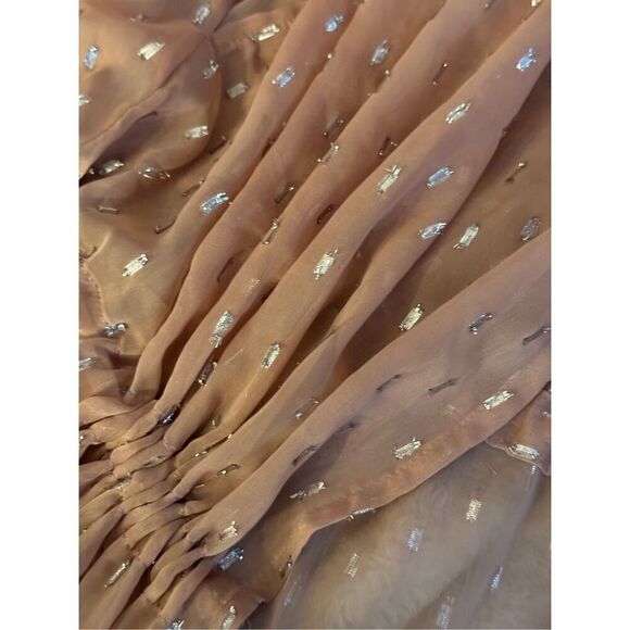 LC lauren conrad rose dot ruffle tulam kimono coverup duster dress robe nwt o/s - Picture 5 of 6